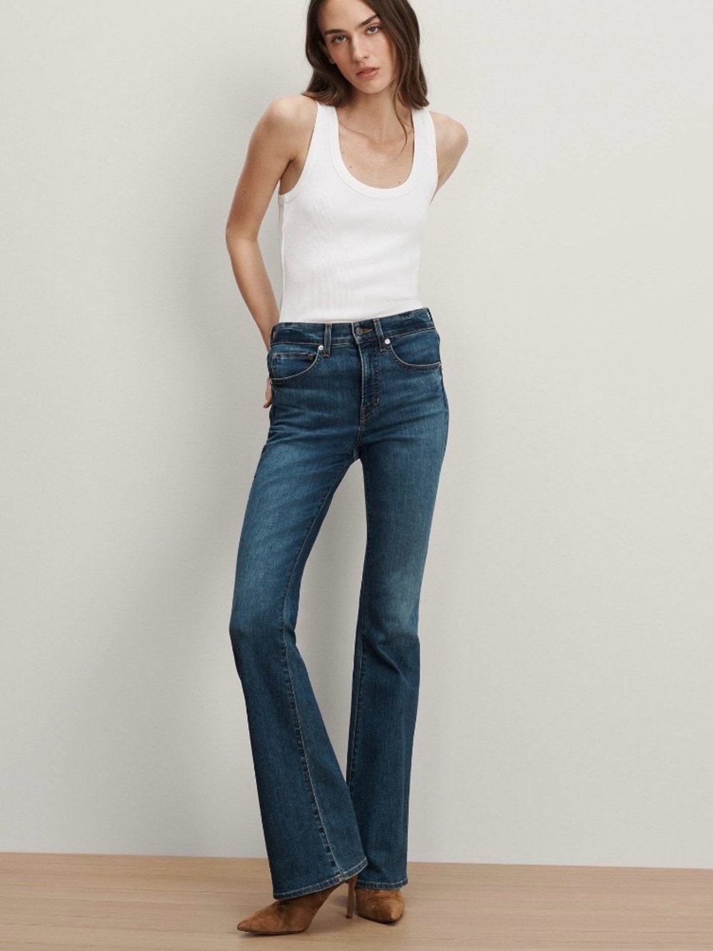 NEW Veronica Beard Beverly High Rise Skinny Flare Blue Jeans size 27